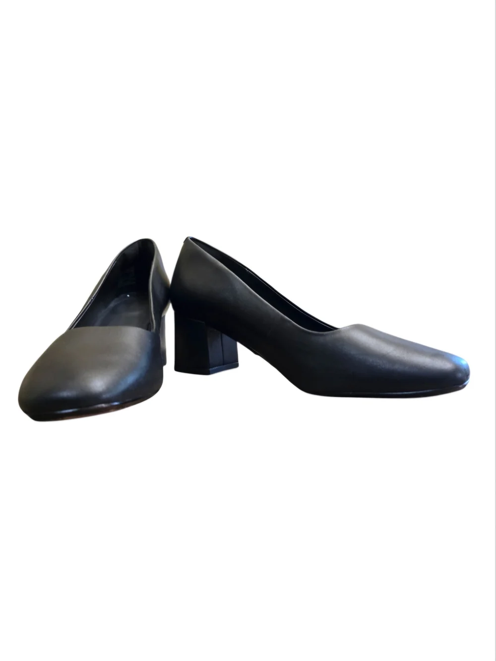Clarks Sheer Rose 2 Black Leather Pumps Sz 7